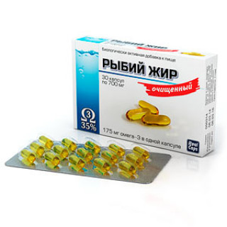 Рыбий жир очищенный, 90 капсул